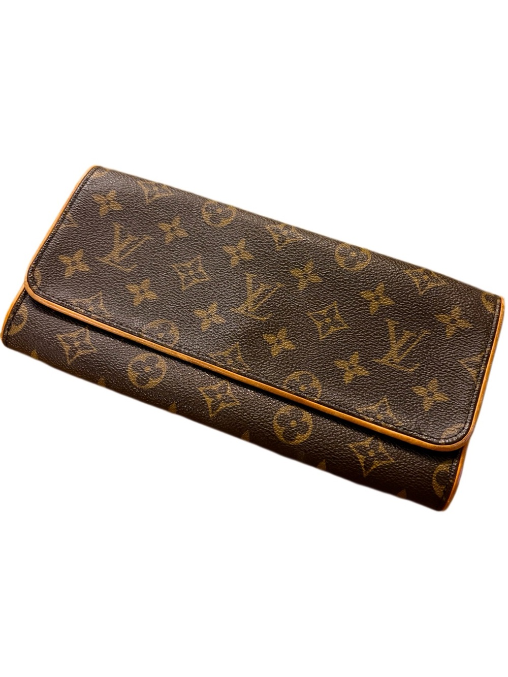 Louis Vuitton Monogram Canvas Brown Crossbody GM clutch!